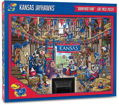 YouTheFan University of Kansas Barnyard Fans 500-Piece Puzzle