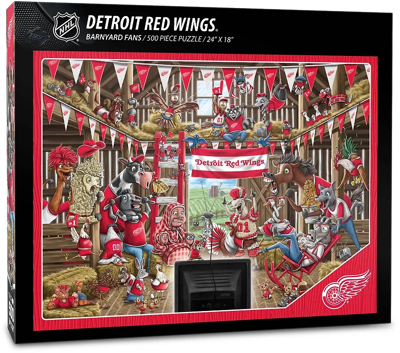 YouTheFan Detroit Red Wings Barnyard Fans 500-Piece Puzzle