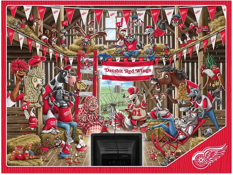 YouTheFan Detroit Red Wings Barnyard Fans 500-Piece Puzzle