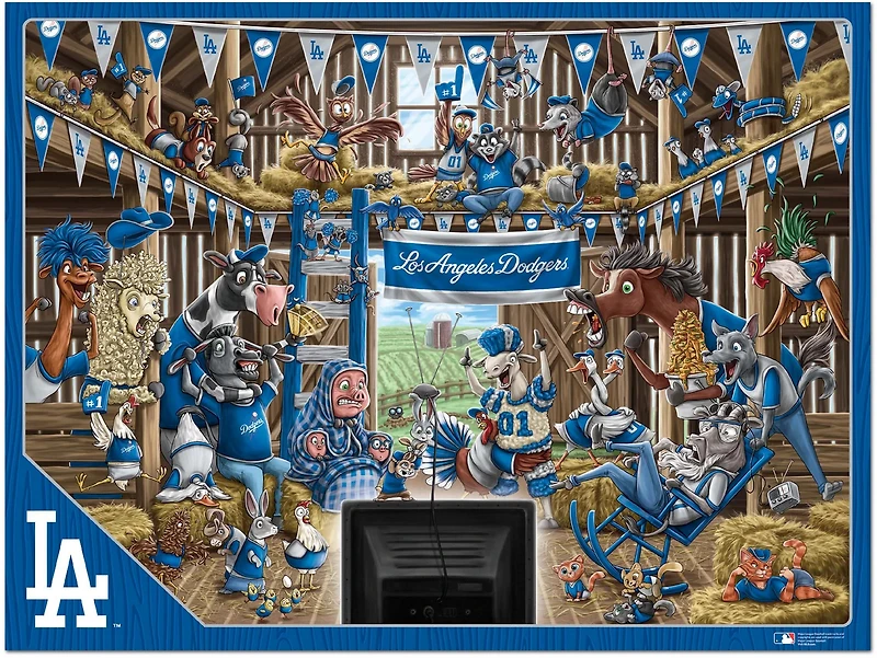YouTheFan Los Angeles Dodgers Barnyard Fans Puzzle