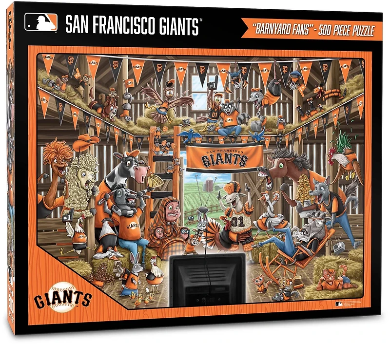 YouTheFan New York Giants Barnyard Fans Puzzle