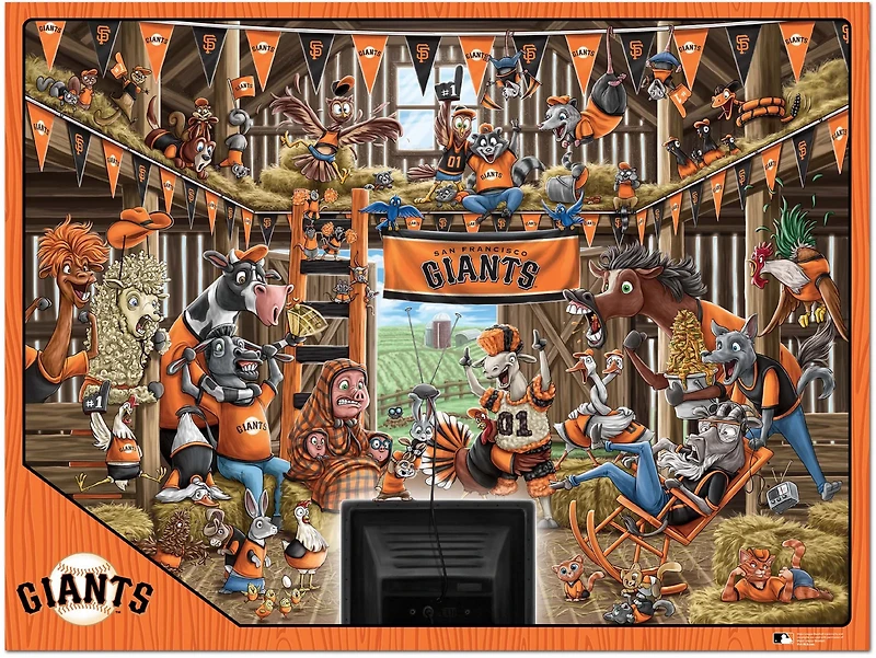 YouTheFan New York Giants Barnyard Fans Puzzle