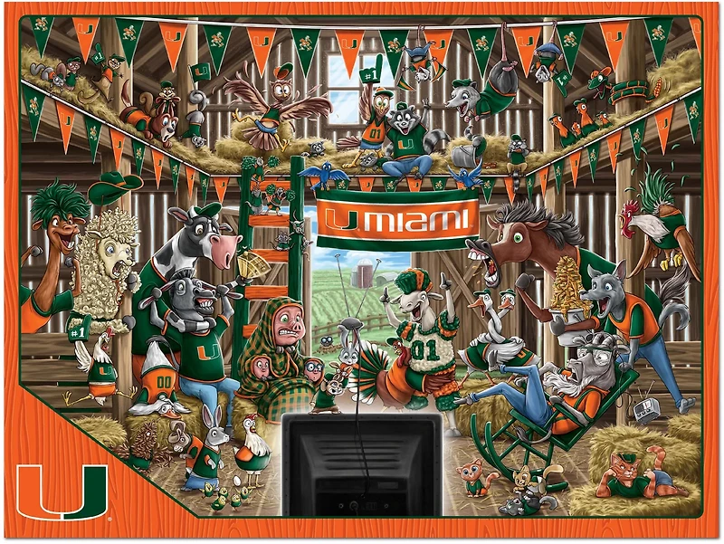 YouTheFan University of Miami Barnyard Fans 500-Piece Puzzle
