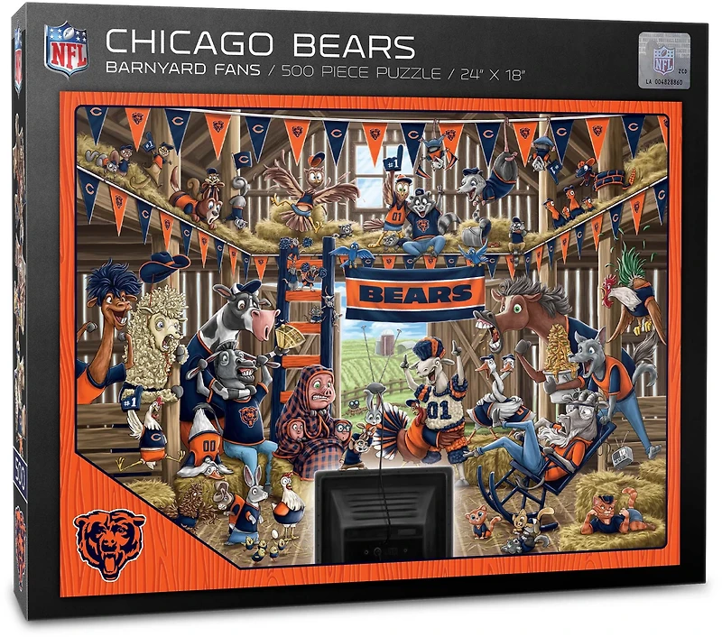 YouTheFan Chicago Bears Barnyard Fans 500-Piece Puzzle