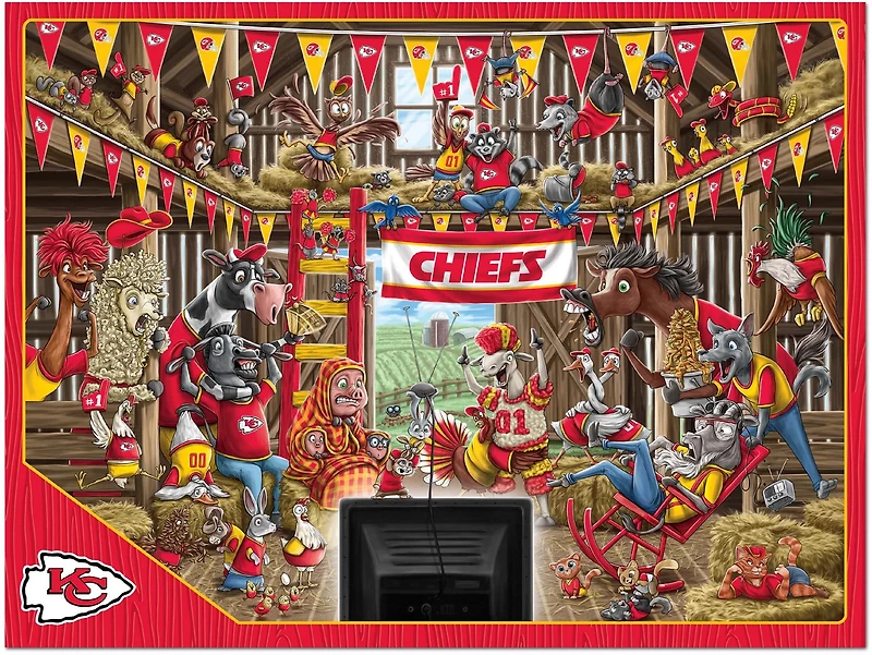 YouTheFan Kansas City Chiefs Barnyard Fans 500-Piece Puzzle