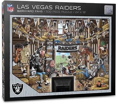 YouTheFan Las Vegas Raiders Barnyard Fans 500-Piece Puzzle