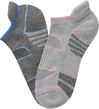 Magellan Outdoors Women's Mesh Stripe No-Show Socks 2-Pack