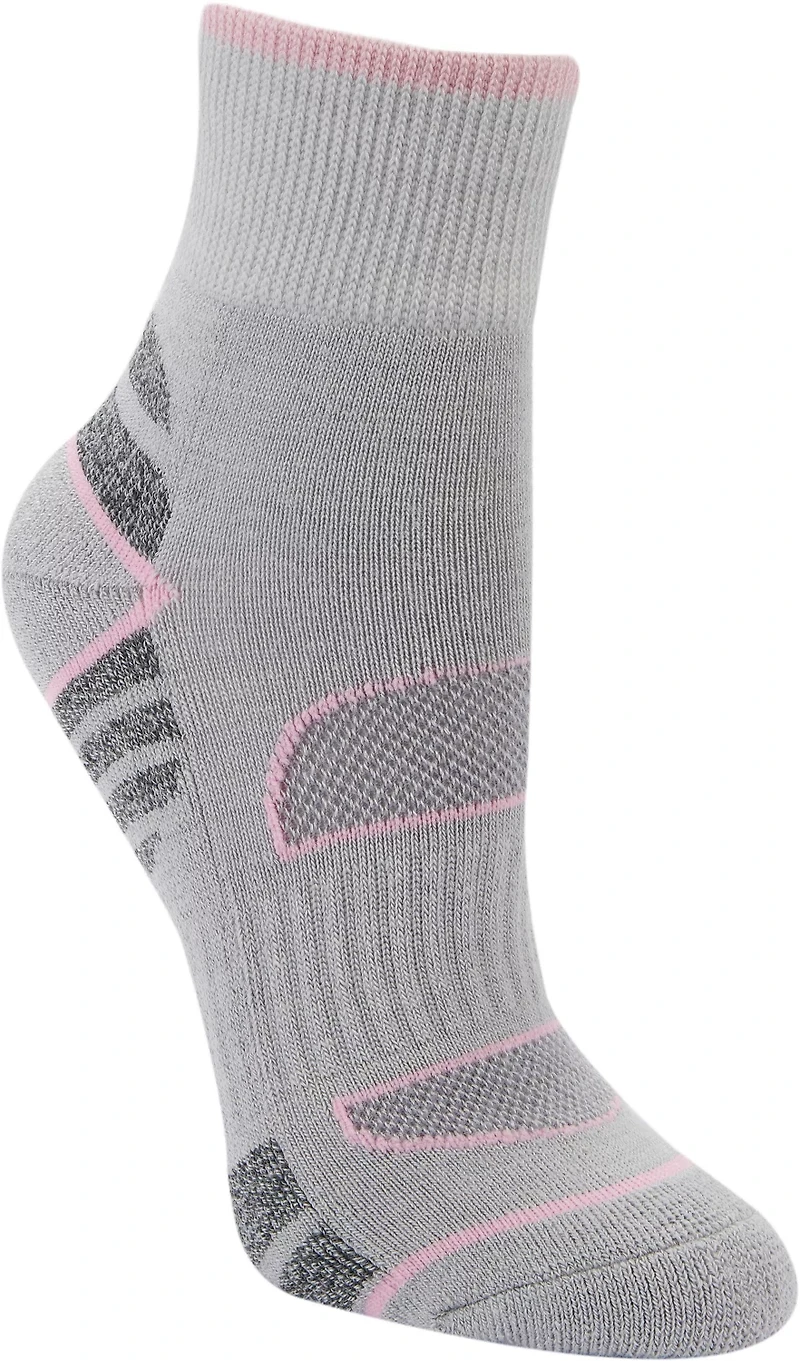 Magellan Outdoors Women's Mesh Stripe Crew Socks 2-Pack