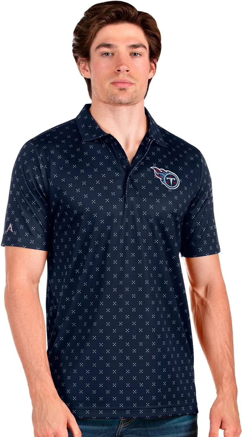 Antigua Men's Tennessee Titans Spark Short Sleeve Polo Shirt