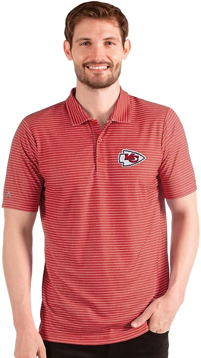 Antigua Men's Kansas City Chiefs Esteem Short Sleeve Polo Shirt
