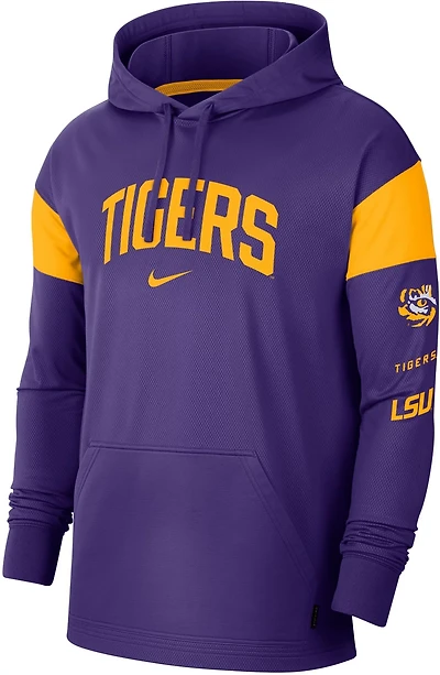 Nike Men's Louisiana State University Dri-FIT Jersey Pullover Hoodie