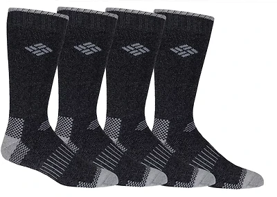 Columbia Sportswear Moisture Control Check Crew Socks 4 Pack