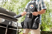 Picnic Time Pittsburgh Steelers BBQ Apron Tote Pro Grill Set