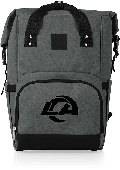 Picnic Time Los Angeles Rams On The Go Roll-Top Cooler Backpack