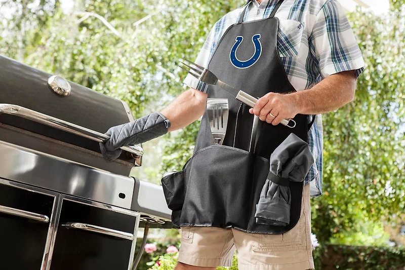 Picnic Time Indianapolis Colts BBQ Apron Tote Pro Grill Set
