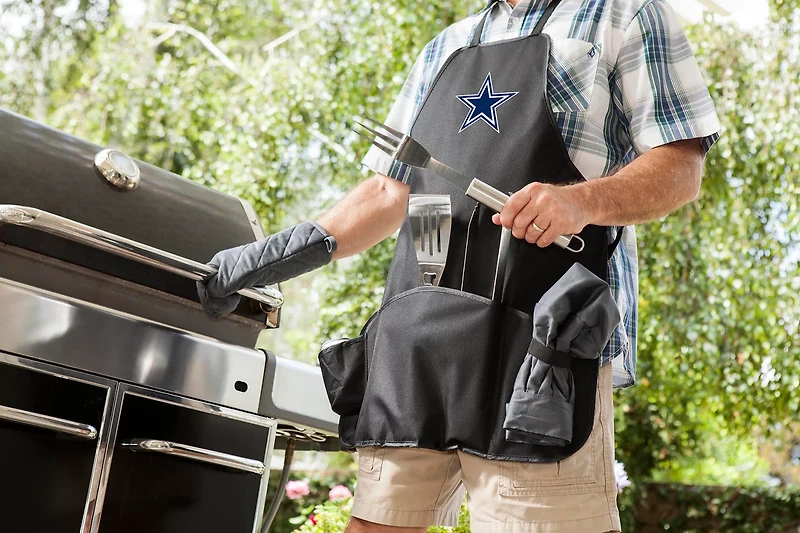 Picnic Time Dallas Cowboys BBQ Apron Tote Pro Grill Set