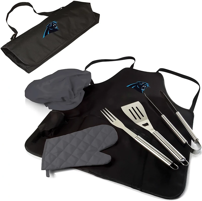 Picnic Time Carolina Panthers BBQ Apron Tote Pro Grill Set
