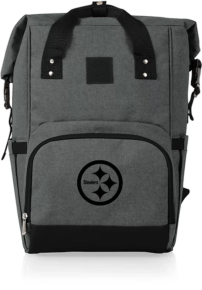 Picnic Time Pittsburgh Steelers On The Go Roll-Top Cooler Backpack