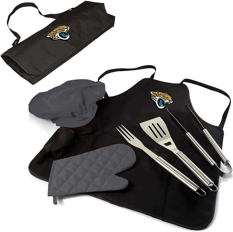 Picnic Time Jacksonville Jaguars BBQ Apron Tote Pro Grill Set