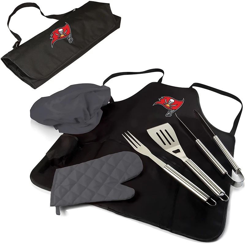 Picnic Time Tampa Bay Buccaneers BBQ Apron Tote Pro Grill Set