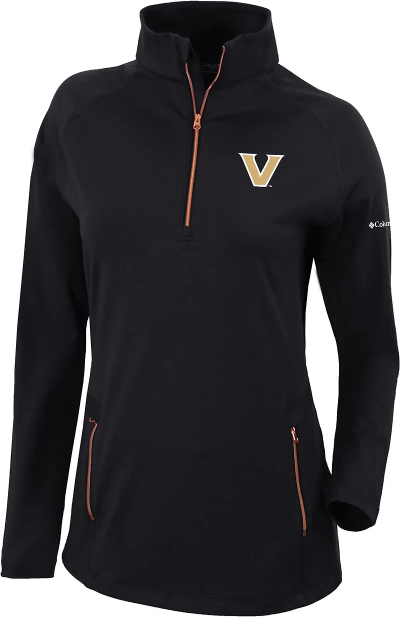 Columbia Sportswear Women’s Vanderbilt University Omni-WICK Outward Nine 1/4-Zip Shirt
