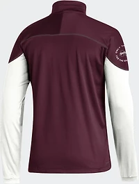 adidas Men's Mississippi State University Stadium Knit Snap 1/4-Zip Pullover