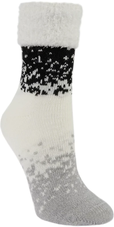 Magellan Women's Fold-Over Splatter Zephyr Crew Lodge Socks