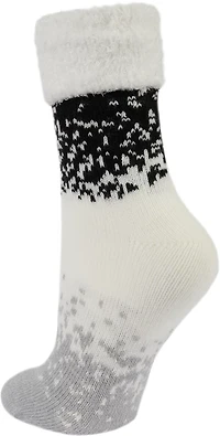 Magellan Women's Fold-Over Splatter Zephyr Crew Lodge Socks