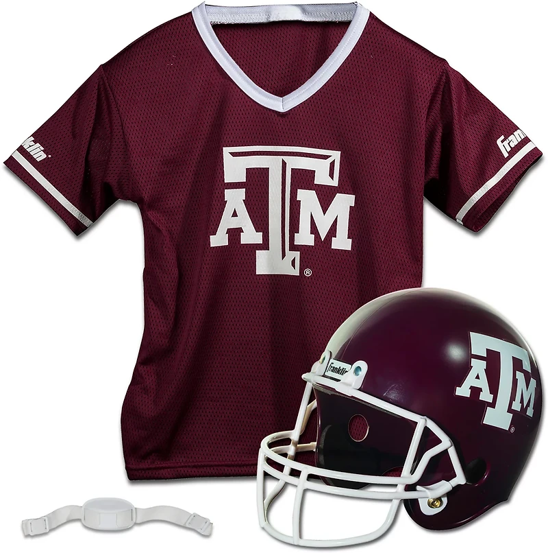 Franklin Youth Texas A&M University Football Helmet and Jersey Uniform Set