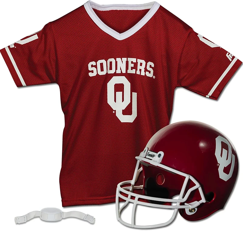 Franklin Youth University of Oklahoma Football Helmet and Jersey Uniform Set