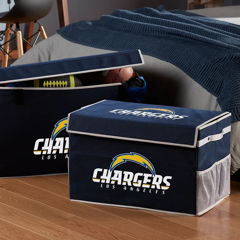 Franklin Los Angeles Chargers Collapsible Storage Footlocker Bin