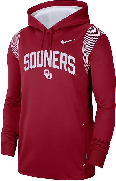 Nike Men's University of Oklahoma Therma-FIT Pullover Fleece Hoodie