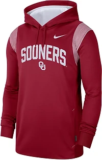 Nike Men's University of Oklahoma Therma-FIT Pullover Fleece Hoodie