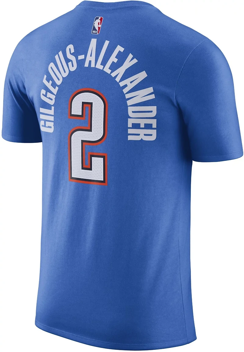Nike Men's Oklahoma City Thunder Shai Gilgeous-Alexander #2 Essential N&N T-shirt
