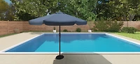 Mosaic Solid 9 ft Patio Umbrella with Closure Strap
