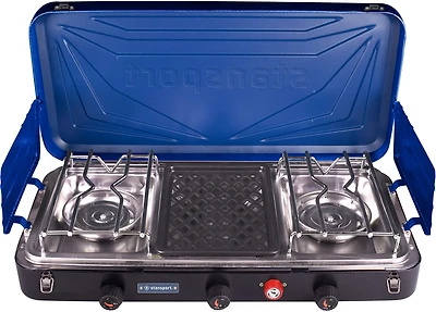 Stansport Outfitter Series 2-Burner Propane Stove with Grill