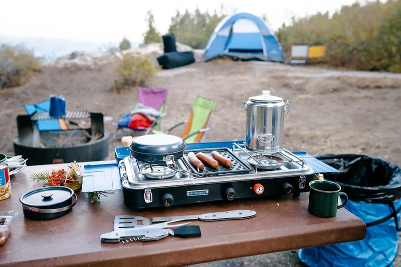 Stansport Outfitter Series 2-Burner Propane Stove with Grill