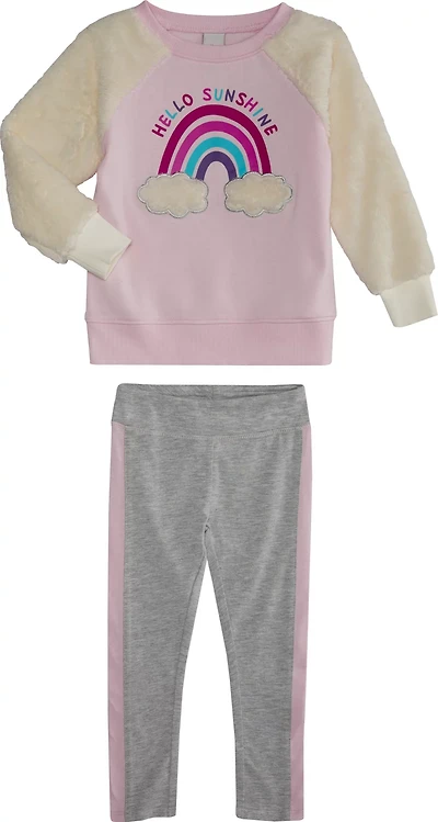 BCG Toddler Girls’ Sherpa Crew Sweater and Leggings Set