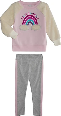 BCG Toddler Girls’ Sherpa Crew Sweater and Leggings Set