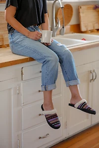 Flojos Adults' Kalica Serape Trim Slide Slippers