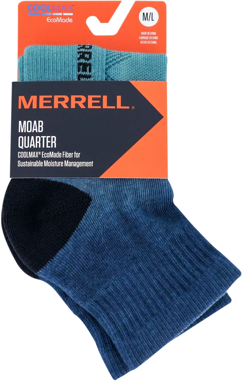 Merrell Adults' 360 Print Gradient MOAB Midweight Quarter Socks