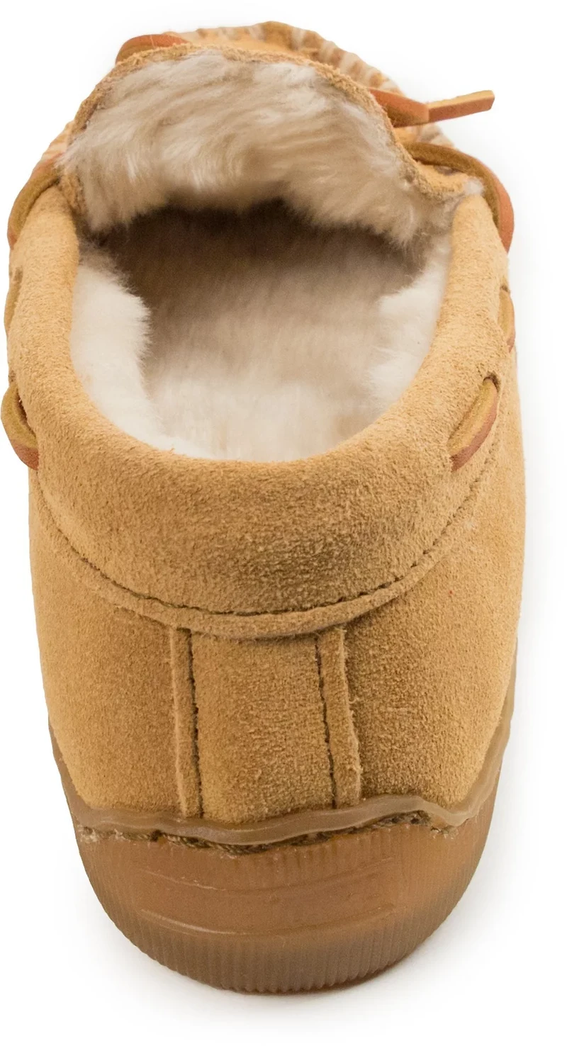 Minnetonka Women’s Pile-Lined Hardsole Moccasin Slippers