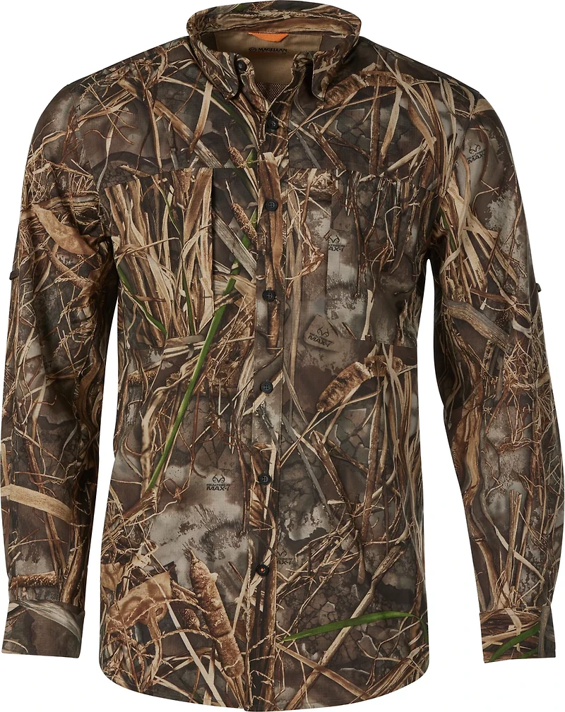 Magellan Outdoors Men's Lightweight Ripstop Button Down Long Sleeve Shirt