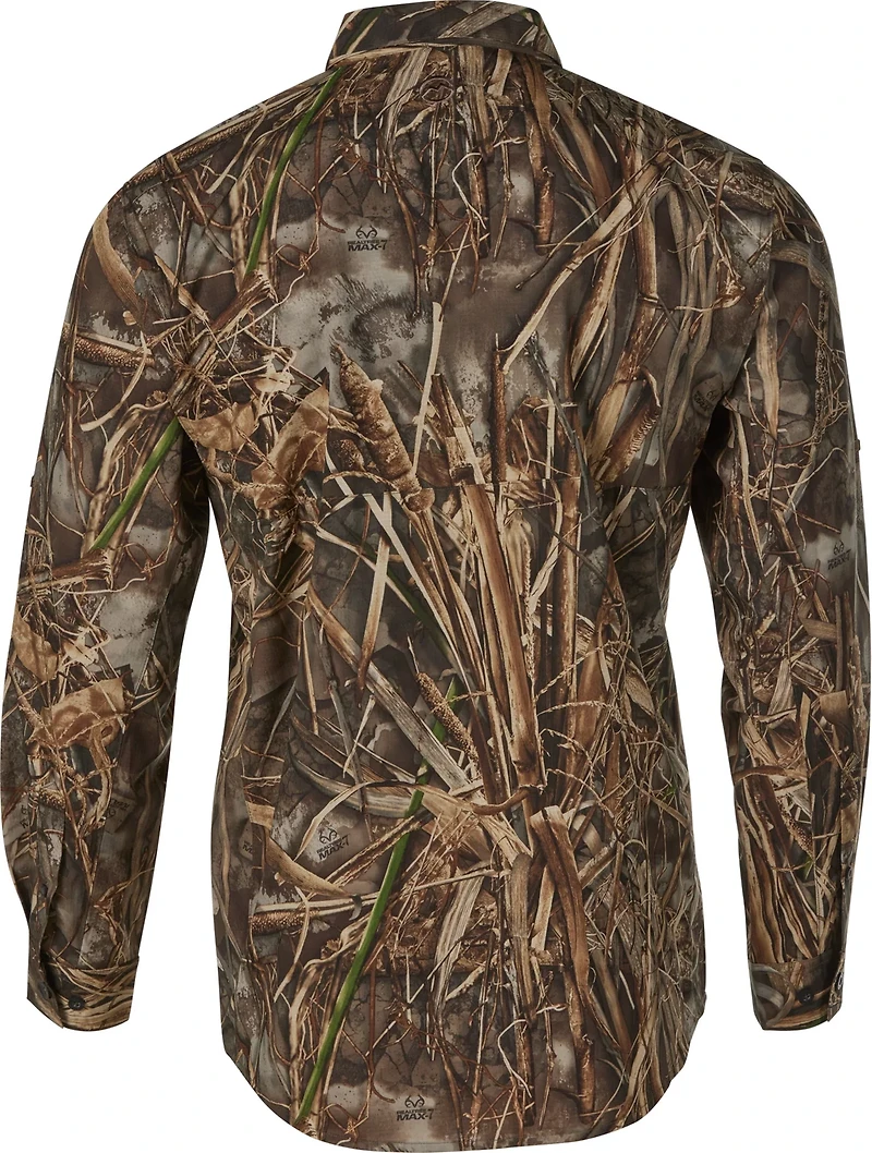 Magellan Outdoors Men's Lightweight Ripstop Button Down Long Sleeve Shirt