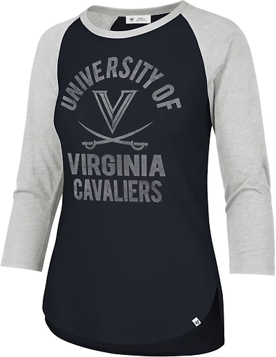 '47 University of Virginia Women's Fade Raglan Graphic 3/4 Length Sleeve T-shirt