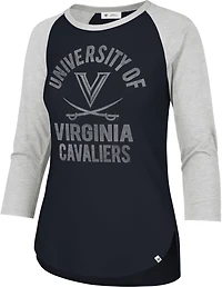 '47 University of Virginia Women's Fade Raglan Graphic 3/4 Length Sleeve T-shirt
