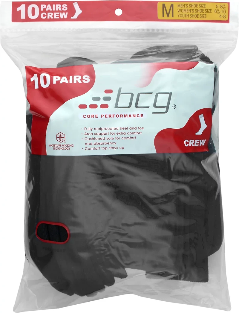 BCG Training Crew Socks 10 Pack