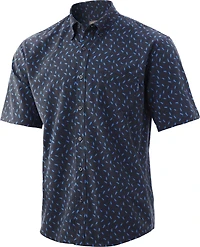 Huk Men's Kona Lure Splash Short Sleeve Button Down Shirt