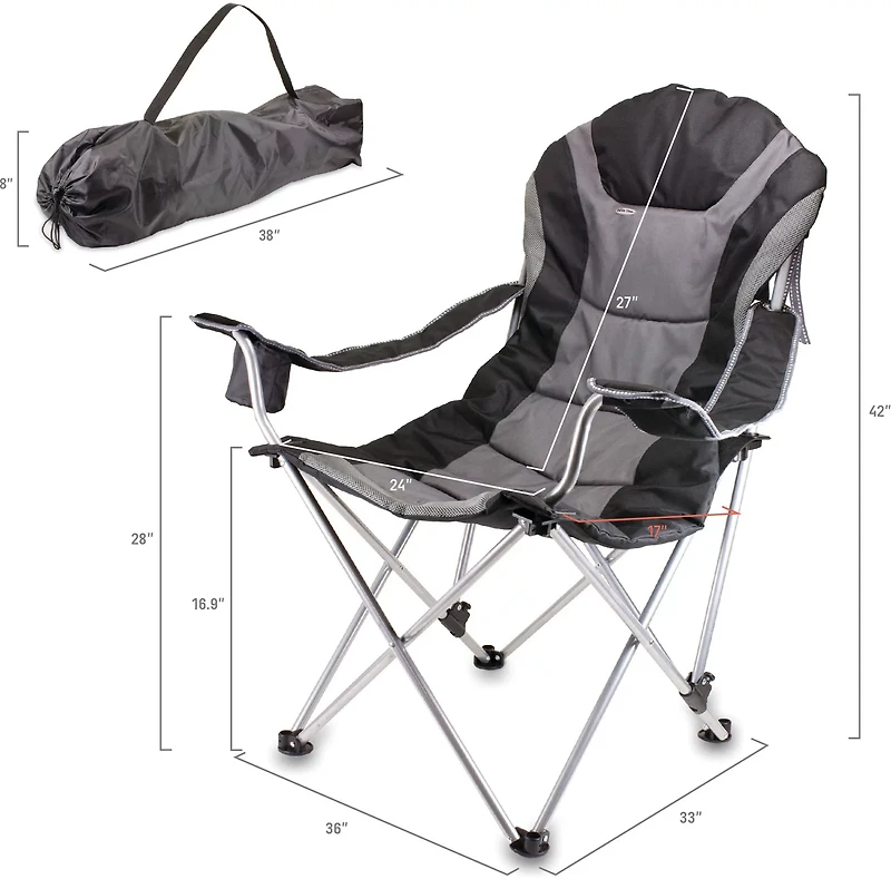 Picnic Time Reclining Camp Chair