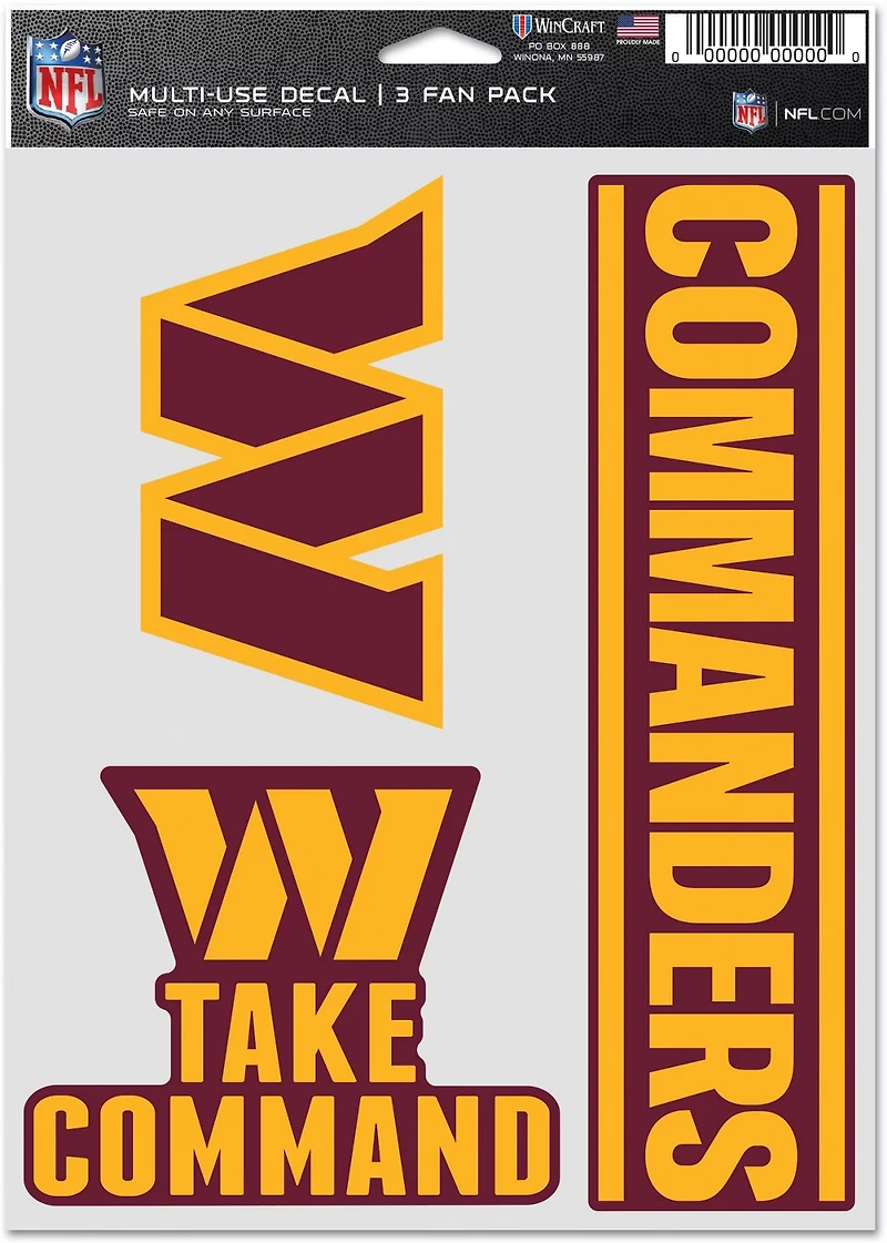 WinCraft Washington Commanders Fan Decal